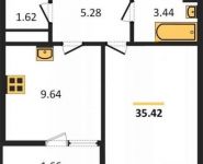 1-комнатная квартира площадью 35 кв.м, Тайнинская улица, 9с5 | цена 5 550 000 руб. | www.metrprice.ru