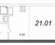 1-комнатная квартира площадью 21 кв.м, Космонавтов б-р | цена 2 052 153 руб. | www.metrprice.ru