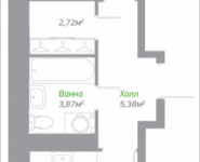 1-комнатная квартира площадью 38.2 кв.м, Володарское шоссе, 7 | цена 2 868 820 руб. | www.metrprice.ru