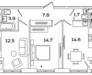2-комнатная квартира площадью 55.2 кв.м, Рязанский проспект, д.влд 2 | цена 9 969 120 руб. | www.metrprice.ru