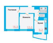 2-комнатная квартира площадью 50.2 кв.м, Рябиновая ул, 10 | цена 3 012 000 руб. | www.metrprice.ru