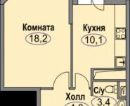 1-комнатная квартира площадью 39 кв.м, 3-й микрорайон, 12 | цена 3 850 000 руб. | www.metrprice.ru