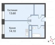 1-комнатная квартира площадью 39.1 кв.м,  | цена 3 088 900 руб. | www.metrprice.ru