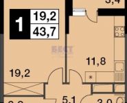 1-комнатная квартира площадью 44 кв.м, шоссе Энтузиастов, вл8 | цена 3 650 000 руб. | www.metrprice.ru