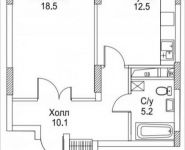 1-комнатная квартира площадью 46 кв.м, Погонный пр., 3АК6 | цена 9 735 071 руб. | www.metrprice.ru