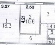 2-комнатная квартира площадью 45 кв.м, Островитянова ул., 23К1 | цена 1 800 000 руб. | www.metrprice.ru