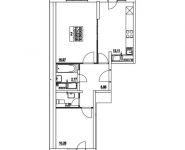 2-комнатная квартира площадью 55.95 кв.м, Муравская 2-я улица, д.1 | цена 7 142 192 руб. | www.metrprice.ru