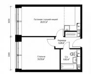 2-комнатная квартира площадью 44 кв.м, Донецкая улица, 30с1 | цена 5 880 384 руб. | www.metrprice.ru