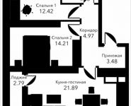 2-комнатная квартира площадью 64.19 кв.м, Новоалексеевская, 16с7 | цена 14 261 460 руб. | www.metrprice.ru