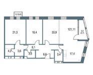 3-комнатная квартира площадью 121.1 кв.м, Павелецкая набережная, 8 | цена 22 285 814 руб. | www.metrprice.ru