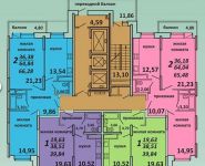 2-комнатная квартира площадью 66.28 кв.м, Садовая, 3, корп.1А | цена 3 906 858 руб. | www.metrprice.ru