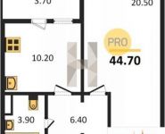 1-комнатная квартира площадью 44.7 кв.м, Текстильная ул. | цена 3 307 800 руб. | www.metrprice.ru