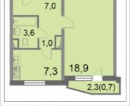 1-комнатная квартира площадью 38.9 кв.м, 2-й Грайвороновский проезд, 38к2 | цена 6 123 113 руб. | www.metrprice.ru