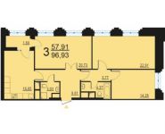 3-комнатная квартира площадью 96 кв.м, улица Берзарина, 28с3 | цена 19 408 391 руб. | www.metrprice.ru