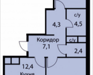 2-комнатная квартира площадью 64.7 кв.м, Триумфальная, 1 | цена 5 266 580 руб. | www.metrprice.ru