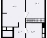 1-комнатная квартира площадью 37.33 кв.м, Заречная, 4Бс3 | цена 9 071 190 руб. | www.metrprice.ru