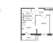 2-комнатная квартира площадью 61.4 кв.м, Нагатинская ул, 4к3 | цена 12 774 270 руб. | www.metrprice.ru