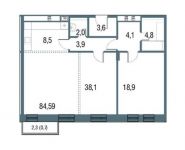 2-комнатная квартира площадью 86.9 кв.м, Павелецкая наб., 8 | цена 21 689 263 руб. | www.metrprice.ru