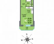 1-комнатная квартира площадью 38 кв.м, Северная ул. | цена 3 851 100 руб. | www.metrprice.ru