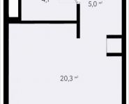 1-комнатная квартира площадью 28.33 кв.м, Заречная, 4Бс2 | цена 6 753 872 руб. | www.metrprice.ru