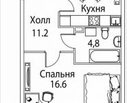 1-комнатная квартира площадью 43 кв.м, Золоторожский Вал, 11, стр. 9, корп.9 | цена 8 273 240 руб. | www.metrprice.ru