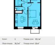 1-комнатная квартира площадью 36.3 кв.м, Транспортный проезд, 3 | цена 4 042 368 руб. | www.metrprice.ru
