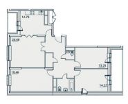 4-комнатная квартира площадью 108.2 кв.м, улица Гришина, 14 | цена 10 162 930 руб. | www.metrprice.ru