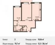 2-комнатная квартира площадью 78.7 кв.м, Мичуринский просп., 26 | цена 20 855 500 руб. | www.metrprice.ru