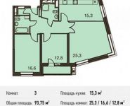 3-комнатная квартира площадью 93.8 кв.м, Акуловская улица, 23 | цена 16 570 689 руб. | www.metrprice.ru