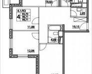4-комнатная квартира площадью 99.71 кв.м, Лазоревый пр., 3 | цена 22 900 000 руб. | www.metrprice.ru