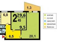 2-комнатная квартира площадью 45 кв.м, Фестивальная ул., 63к1 | цена 5 750 000 руб. | www.metrprice.ru