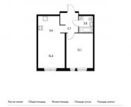 2-комнатная квартира площадью 45.6 кв.м,  | цена 5 098 080 руб. | www.metrprice.ru