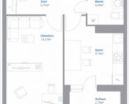1-комнатная квартира площадью 36.18 кв.м, Новорязанское шоссе, 9, корп.9 | цена 2 792 191 руб. | www.metrprice.ru
