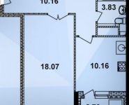 1-комнатная квартира площадью 43.7 кв.м в ЖК "Купавна 2018", Кирова ул. | цена 2 185 000 руб. | www.metrprice.ru