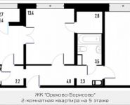 2-комнатная квартира площадью 58 кв.м, Генерала Белова, вл 28 | цена 8 160 600 руб. | www.metrprice.ru