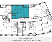 2-комнатная квартира площадью 66.11 кв.м, Вавилова, 69 | цена 15 124 274 руб. | www.metrprice.ru