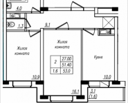 2-комнатная квартира площадью 53 кв.м, Просвещения, 12 | цена 2 875 000 руб. | www.metrprice.ru