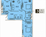 3-комнатная квартира площадью 82.8 кв.м в ЖК "SREDA", Рязанский проспект, 2, корп.М3 | цена 12 696 470 руб. | www.metrprice.ru
