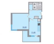1-комнатная квартира площадью 39.7 кв.м, Рупасовский 2-й пер., 3 | цена 3 721 478 руб. | www.metrprice.ru