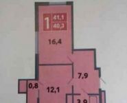 1-комнатная квартира площадью 41.1 кв.м, Ново-Молоковский бульвар, 10 | цена 3 600 000 руб. | www.metrprice.ru