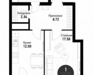 1-комнатная квартира площадью 48.8 кв.м в ЖК "Эталон-Сити", Старокрымская улица, 13с1 | цена 6 406 259 руб. | www.metrprice.ru