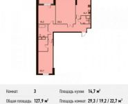 3-комнатная квартира площадью 127.9 кв.м, Ильменский проезд, 14 | цена 28 342 640 руб. | www.metrprice.ru