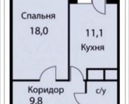 1-комнатная квартира площадью 43.1 кв.м, 3-й Нижнелихоборский проезд, 13к2 | цена 3 448 000 руб. | www.metrprice.ru