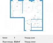1-комнатная квартира площадью 45.6 кв.м, Кожевнический пр., 4 | цена 18 768 812 руб. | www.metrprice.ru