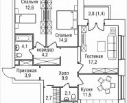 3-комнатная квартира площадью 89 кв.м, 3-й Силикатный проезд, вл. 4, корп. 2 | цена 18 291 470 руб. | www.metrprice.ru