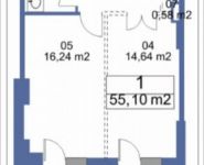 1-комнатная квартира площадью 55.1 кв.м, проспект Ленинского Комсомола, 25 | цена 6 357 038 руб. | www.metrprice.ru