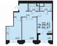 2-комнатная квартира площадью 64 кв.м, Берзарина ул., 28 | цена 11 733 543 руб. | www.metrprice.ru