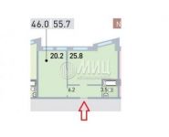 2-комнатная квартира площадью 55.7 кв.м, улица Саморы Машела, 2 | цена 9 000 000 руб. | www.metrprice.ru