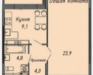 1-комнатная квартира площадью 45.9 кв.м, Стадионная улица, 4 | цена 4 360 500 руб. | www.metrprice.ru