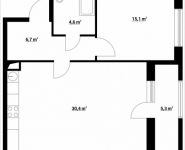 1-комнатная квартира площадью 59.47 кв.м, Тайнинская, 9 | цена 9 311 283 руб. | www.metrprice.ru